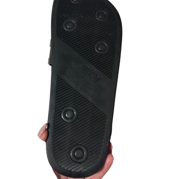 MELISSA Rose Faux Needlepoint Pool Slides Sandals Size US 9 / EUR 40 - Picture 4 of 7